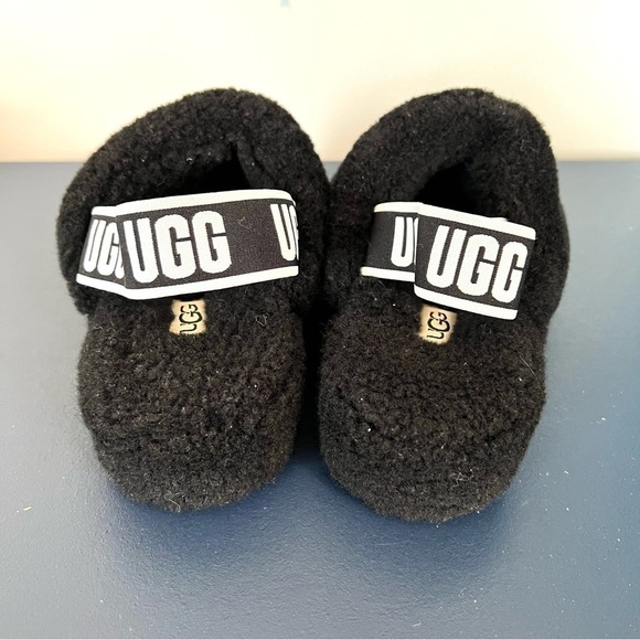 Ugg Fluff Yeah Fuzz Black Slide Open Toe Soft Shoe Slides Sandals Size 8 - Picture 9 of 16